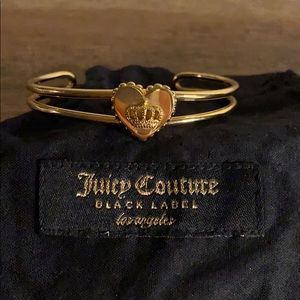Juicy couture gold heart crown bracelet